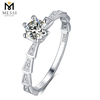 Wuzhou Neupreis Silberring 1 Karat Moissanite Diamantring