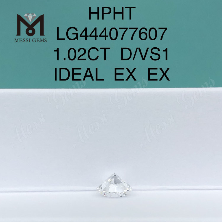 1,02 Karat D VS1 runder BRILLIANT-IDEAL-Schliff, neue künstliche Diamanten