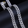20 Zoll bis 24 Zoll Herren-Silber-Halskette mit kubanischen Gliedern zum Verkauf