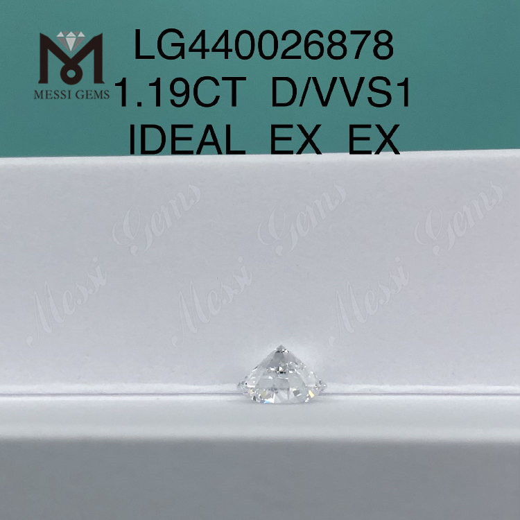 1,19 Karat D VVS1 IDEAL EX EX Runder, im Labor gezüchteter Diamant