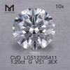 1,20 ct vs. billiger loser CVD-Labordiamant G 3EX, 1 Karat künstlicher Diamant, günstiger Preis