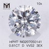 0,81 CT HPHT-Diamant D VVS2 3EX Labordiamanten 