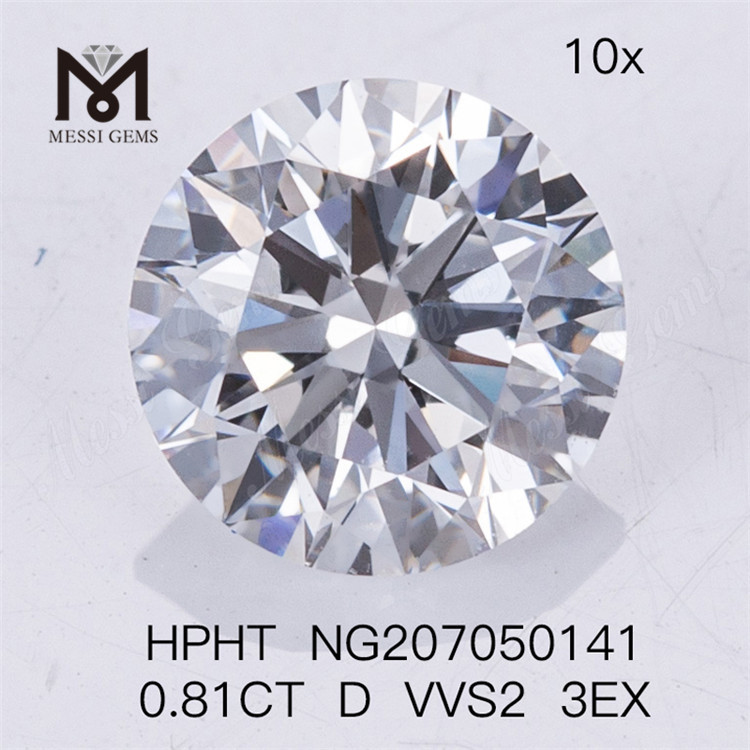 0,81 CT HPHT-Diamant D VVS2 3EX Labordiamanten 