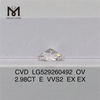 2,98 ct E-Farbe, CVD-Diamant, oval, VVS, lose, im Labor gezüchtete Diamanten, IGI