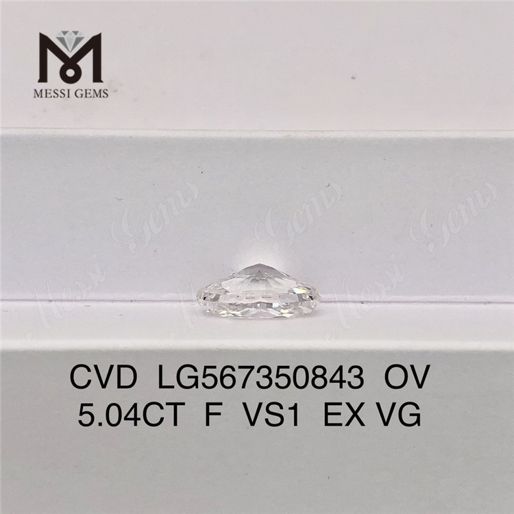 5,04 CT F VS1 EX VG CVD im Labor gezüchteter Diamant OV LG567350843 