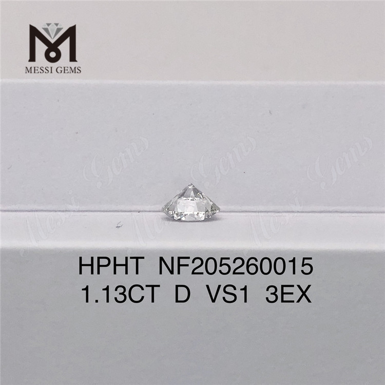 1,13 ct D VS1, loser synthetischer runder HPHT 3EX-Diamant im Brillantschliff für Ring