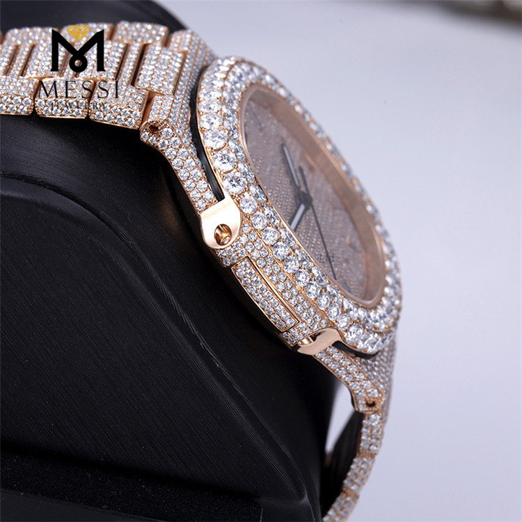 Luxus-Hip-Hop-Uhren VVS-Moissanit-Uhren nach Maß