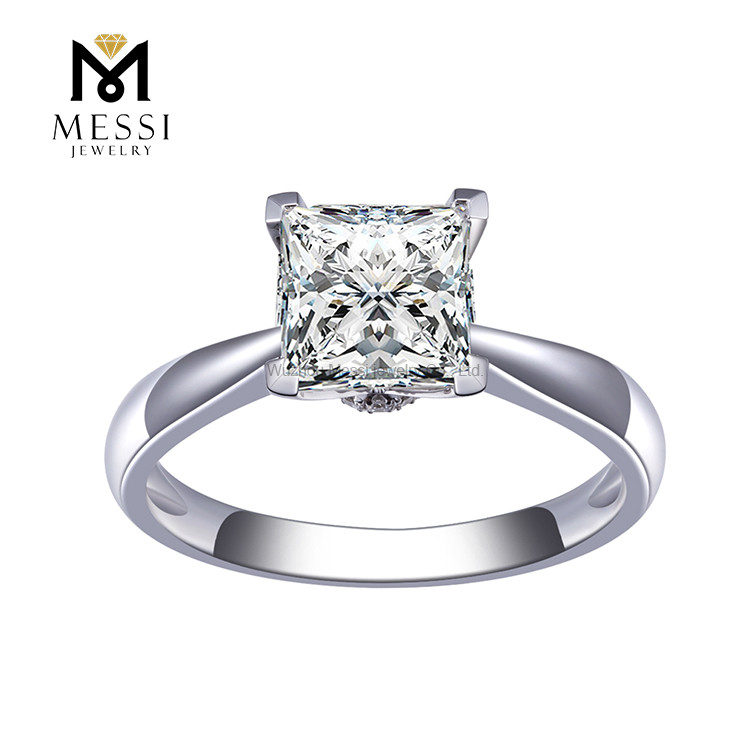 Heißer Verkauf, luxuriöser Verlobungsring mit großem Diamantstein für Frauen