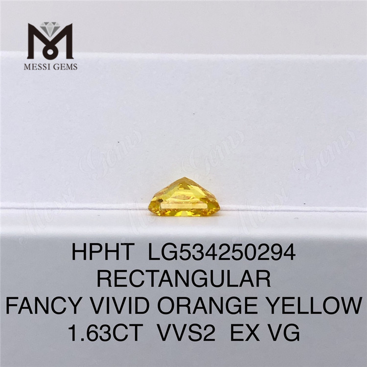 1,63 ct FANCY YELLOW lose synthetische Diamanten RECHTECKIGE gelbe, im Labor gezüchtete Diamanten zum Großhandelspreis