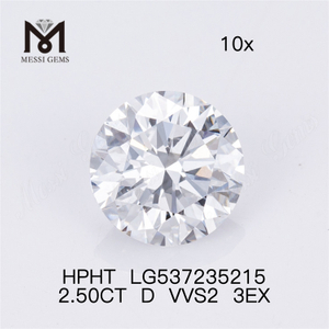2,5 CT D VVS HPHT-Diamanten, runde Form, lose HPHT-Diamanten, Großhandelspreis