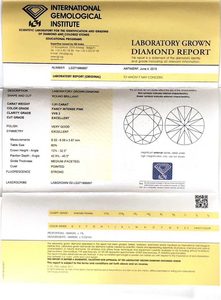 Das VVS-Großhandelslabor hat Diamanten hergestellt