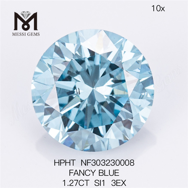 1,27 ct si1 3ex Fancy Blue Lab-grown farbige Diamanten hpht NF303230008