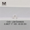 2,26 CT F VS1 Lab Grown Perfection Künstliche Diamanten zum Verkauf Entdecken Sie Messigems CVD LG610349025