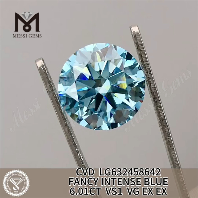 6.01CT VS1 VGFANCY INTENSE BLUE IGI Diamant LG632458642丨Messigems