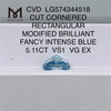 5,11 CT VS1 VG EX CVD-SCHNITT ECKENECKIG MODIFIZIERT BRILLANT Fancy Blue Diamond LG574344518