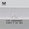 5,05 CT F SI1 3EX CVD Runde, im Labor gezüchtete Diamanten günstiger Preis丨Messigems LG620446921 