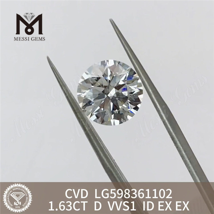 1,63 CT D VVS1 ID EX EX Cvd Diamant Großhandel für Schmuckdesigner丨Messigems LG598361102
