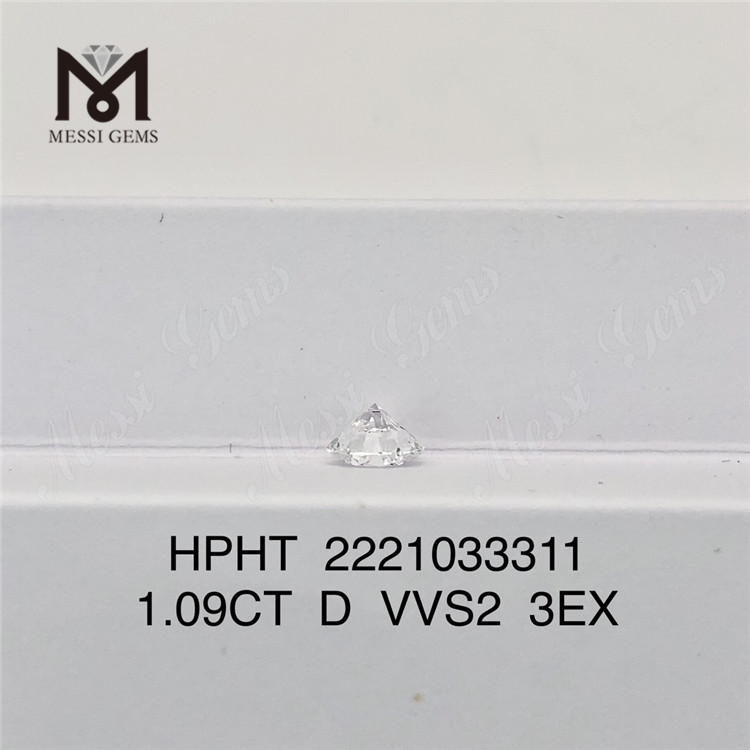 1,09 CT D VVS2 3EX HPHT Gia aus Labordiamant 2221033311丨Messigems 