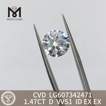 1,47 CT D VVS1 CVD-Diamant, 1 Karat, im Labor gezüchtete Diamanten, Crafting Elegance, Messigems LG607342471