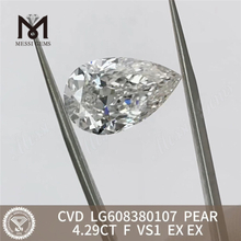 4,29 CT F VS1 PEAR IGI-zertifizierte Diamanten zu verkaufen, ausgezeichnetes Preis-Leistungs-Verhältnis, CVD LG608380107丨Messigems