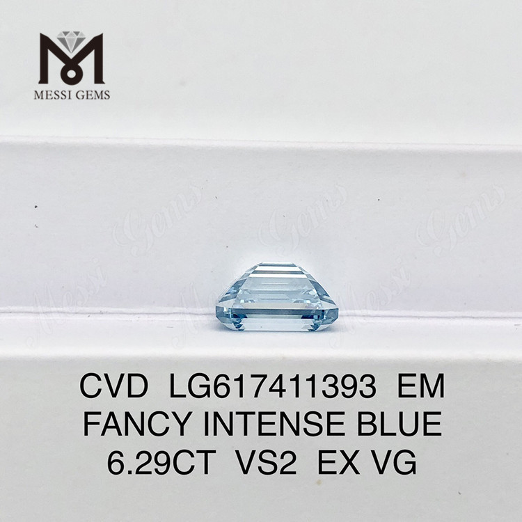 6,29 CT EM VS2 FANCY INTENSE BLUE, im Labor gezüchteter CVD-Diamant: Messigems CVD LG617411393