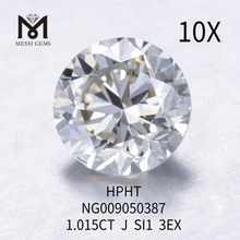 1,015 CT J weißer, im Labor gewachsener Diamantstein in runder Form SI1