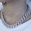 12 mm 16 mm Breite 16 Zoll bis 24 Zoll Länge 925 Silber Moissanit-Halskettenglied heiße kubanische Kette