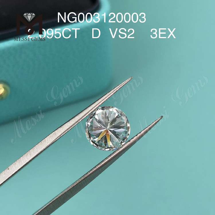 2,095 ct D VS2 EX Cut Grade runder CVD-Diamant im Großhandel