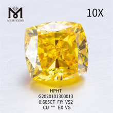 0,605 ct FIY CU EX Diamant im Labor gezüchtet VS2 VG
