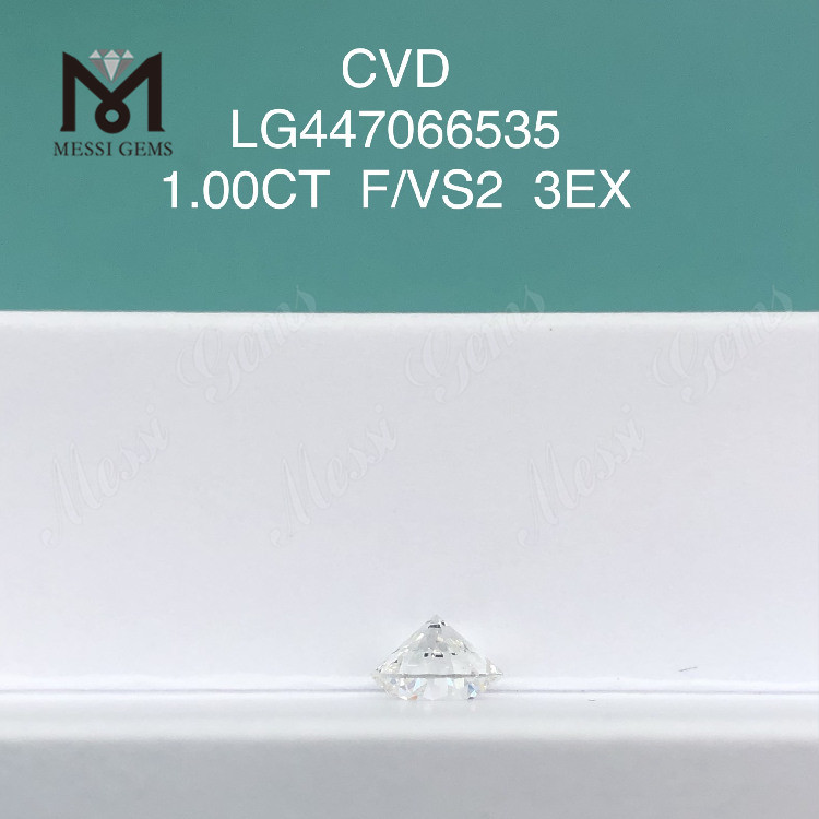 1 Karat F VS2 runder BRILLIANT EX Cut CVD-Labordiamant IGI