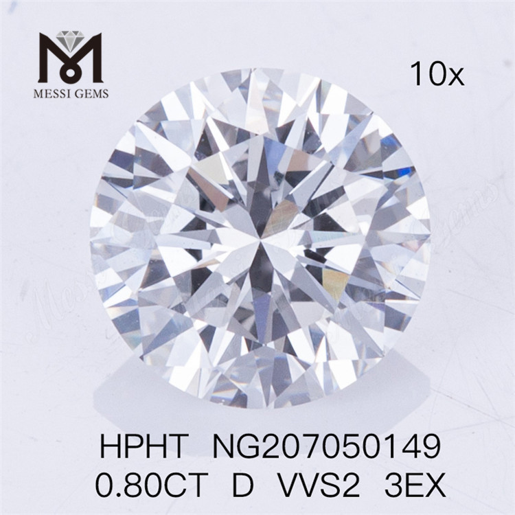 0,80 CT HPHT synthetischer Diamant D VVS2 3EX Labordiamanten 