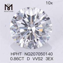0,86 CT loser HPHT-Diamant D VVS2 3EX Labordiamanten 
