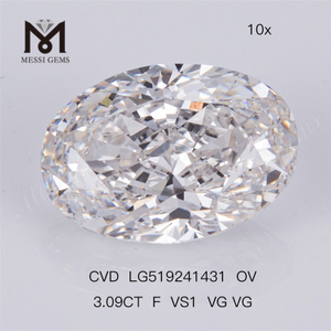 3,09 ct F VS1 VG VG OVAL CVD IGI-Zertifikat Diamantlabor