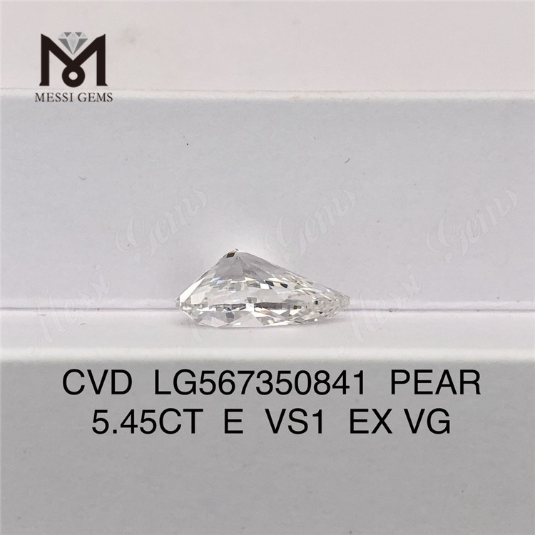 5,45 CT E VS1 EX VG Diamant im Birnenschliff, CVD im Labor gezüchtet LG567350841