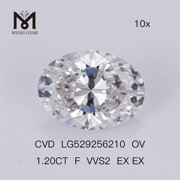 1,20 ct F Vvs2 loser Labordiamant zum Verkauf, OVAL, preiswerter künstlicher Diamant, CVD