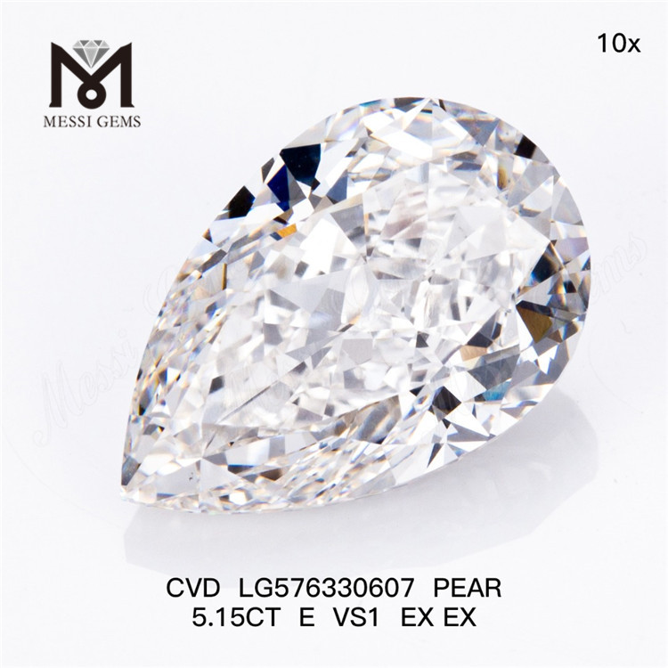 5,15 CT E VS1 EX EX kundenspezifische BIRNE im Labor gezüchtete Diamanten CVD LG576330607