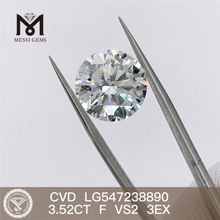 3,52 ct F Farbe VS2 3EX synthetischer Diamant, Preis RD CVD-Diamant