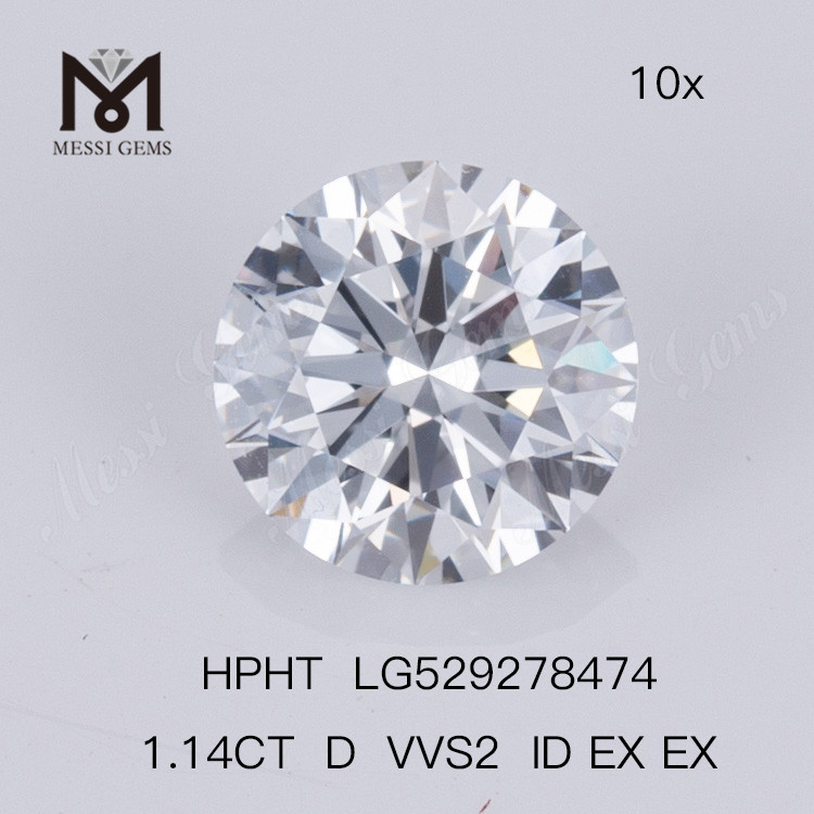 1,14 ct D VVS2 ID EX EX Runde künstliche Diamanten bester Qualität