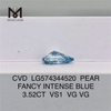 3,52 CT PEAR FANCY INTENSE BLUE VS1 VG Im VG-Labor erstellter Birnendiamant CVD LG574344520