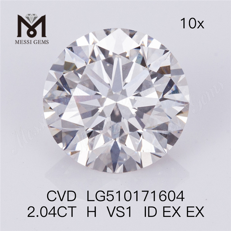 2,04 CT synthetischer Diamant im Rundschliff H VS1 Cvd Diamant Großhandel