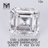 3,05 ct F vs2 billiger loser Labordiamant im Asscher-Schliff, im Labor gezüchteter Diamant