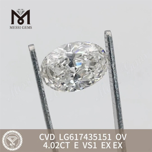 4,02 CT E VS1 CVD OV im Labor hergestellte Diamanten LG617435151丨Messigems