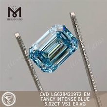 5,02 CT EM FANCY INTENSE BLUE Labordiamanten VS1 CVD LG628421972丨Messigems 