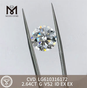 2,64 CT Labordiamanten zum besten Preis G VS2 CVD Erschwinglicher Luxus mit IGI LG610316172丨Messigems