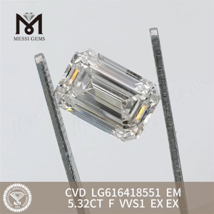 5,32 CT F VVS1 EM CVD simulierte Diamanten LG616418551丨Messigems