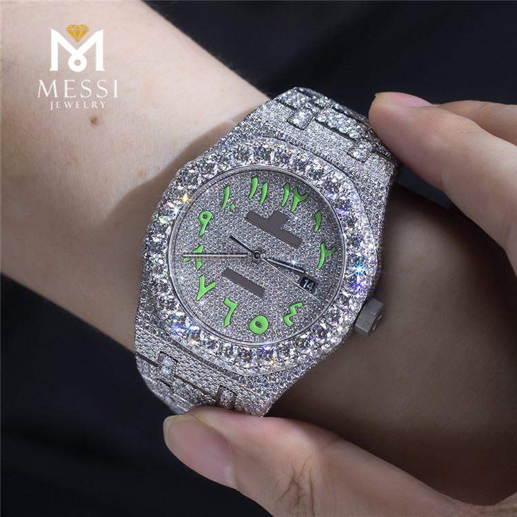 Iced Out Moissanit Iced Out Uhr