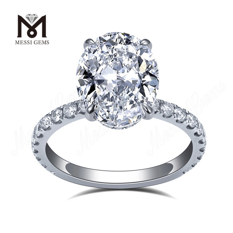 Luxuriöse Verlobungsringe mit 4 Karat Labordiamanten im Ovalschliff