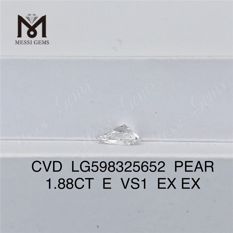 1,88 CT E VS1 EX EX PEAR Labordiamanten, unübertroffene Reinheit und Brillanz, CVD LG598325652丨Messigems