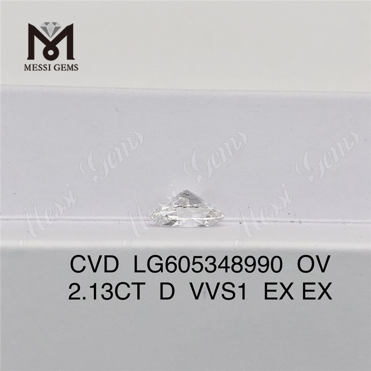 2,13 CT D VVS1 IGI-zertifizierte Diamanten OVAL CVD Green Edge丨Messigems LG605348990