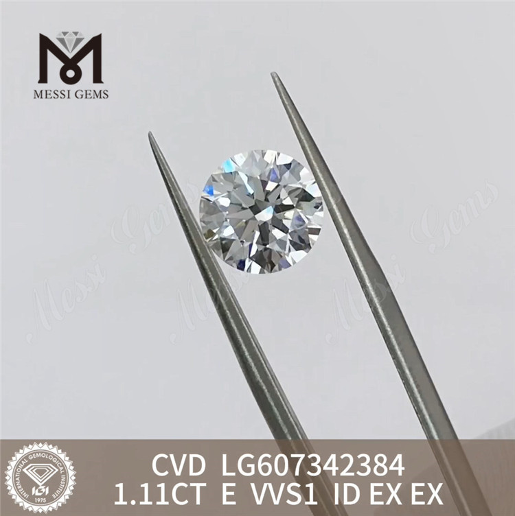 1,11 CT E VVS1 ID-Kosten für 1 Karat im Labor gezüchteter Diamant CVD für Großeinkäufe丨Messigems LG607342384